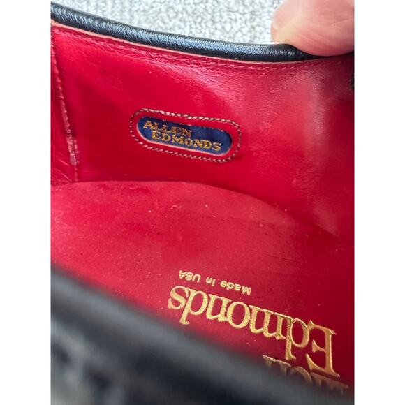 Allen Edmond Black Patent Leather Lace Up Dress Shoes Tuxedo 7.5 C - Picture 4 of 10